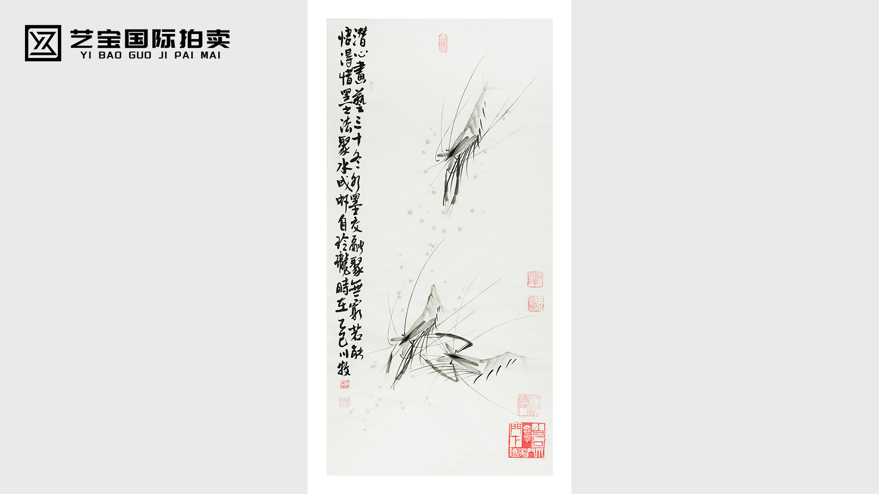 墨线织灵，虾戏空明——孙川牧水墨虾里的写意生趣