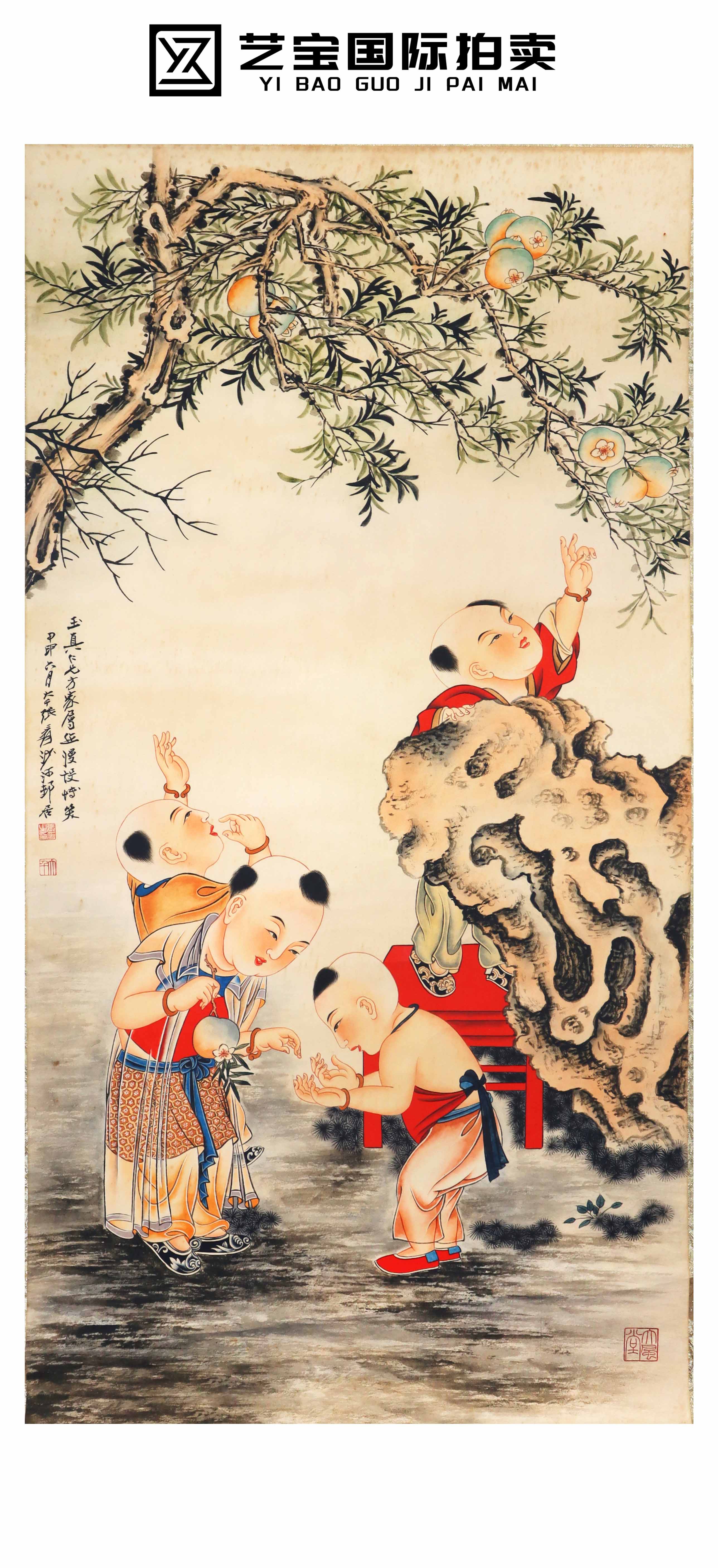 近代 张大千 戏婴图 精品.jpg