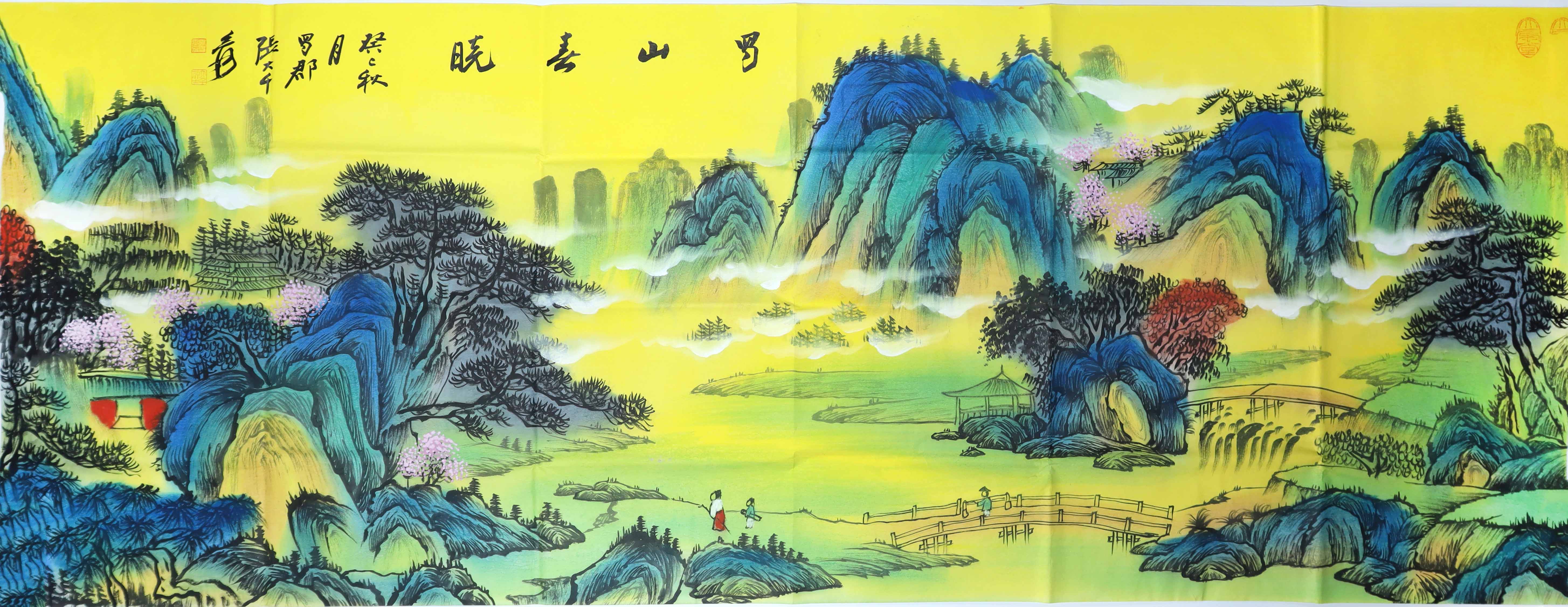 现代 张大千 蜀山春晓 精品.jpg