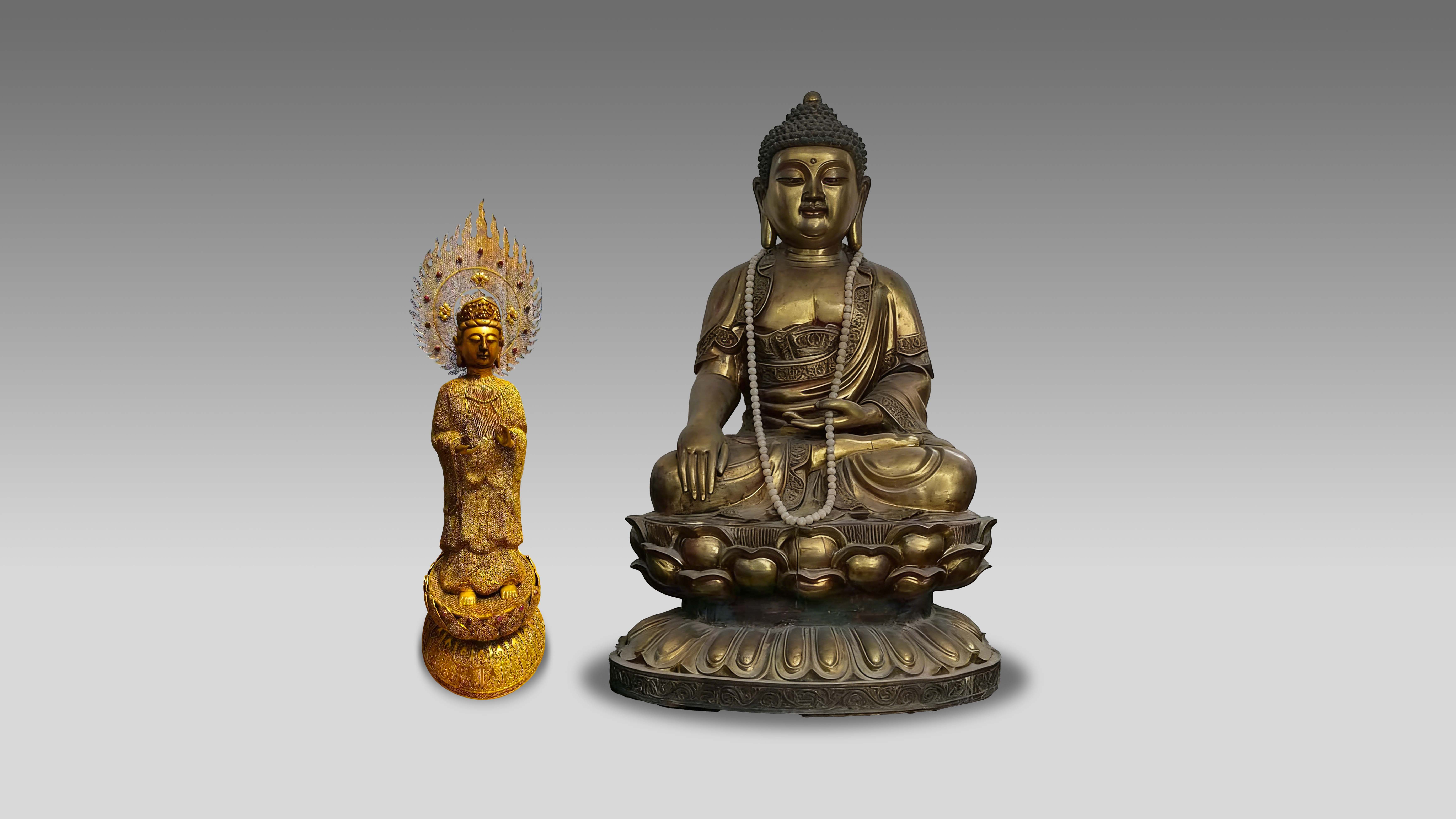 0204-铜鎏金释迦穆尼像和清鎏金观音站像-黄焱涛.jpg